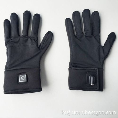 Very soft thin 12V powered heated inner gloves for motocycle